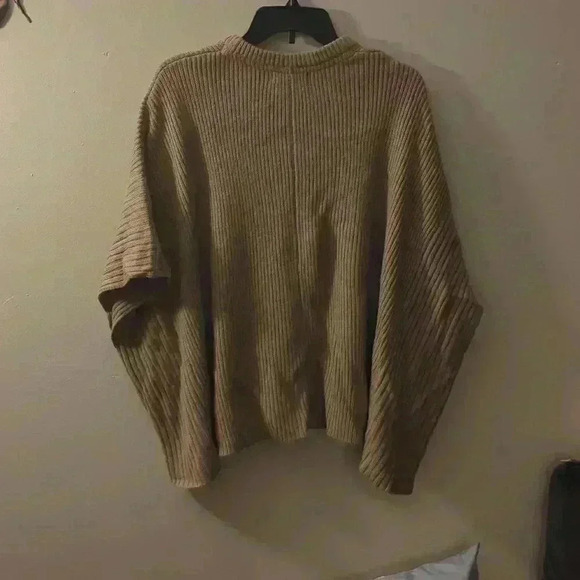 Angee Sweater Baxy Pull Over Brown Scoop Neck Acrylic One Size Fits All - Picture 4 of 4